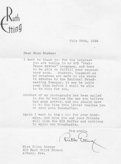 Letter-July 24, 1934